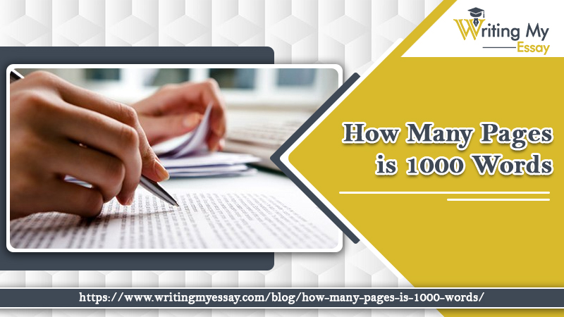 how many pages is 1000 word essay handwritten